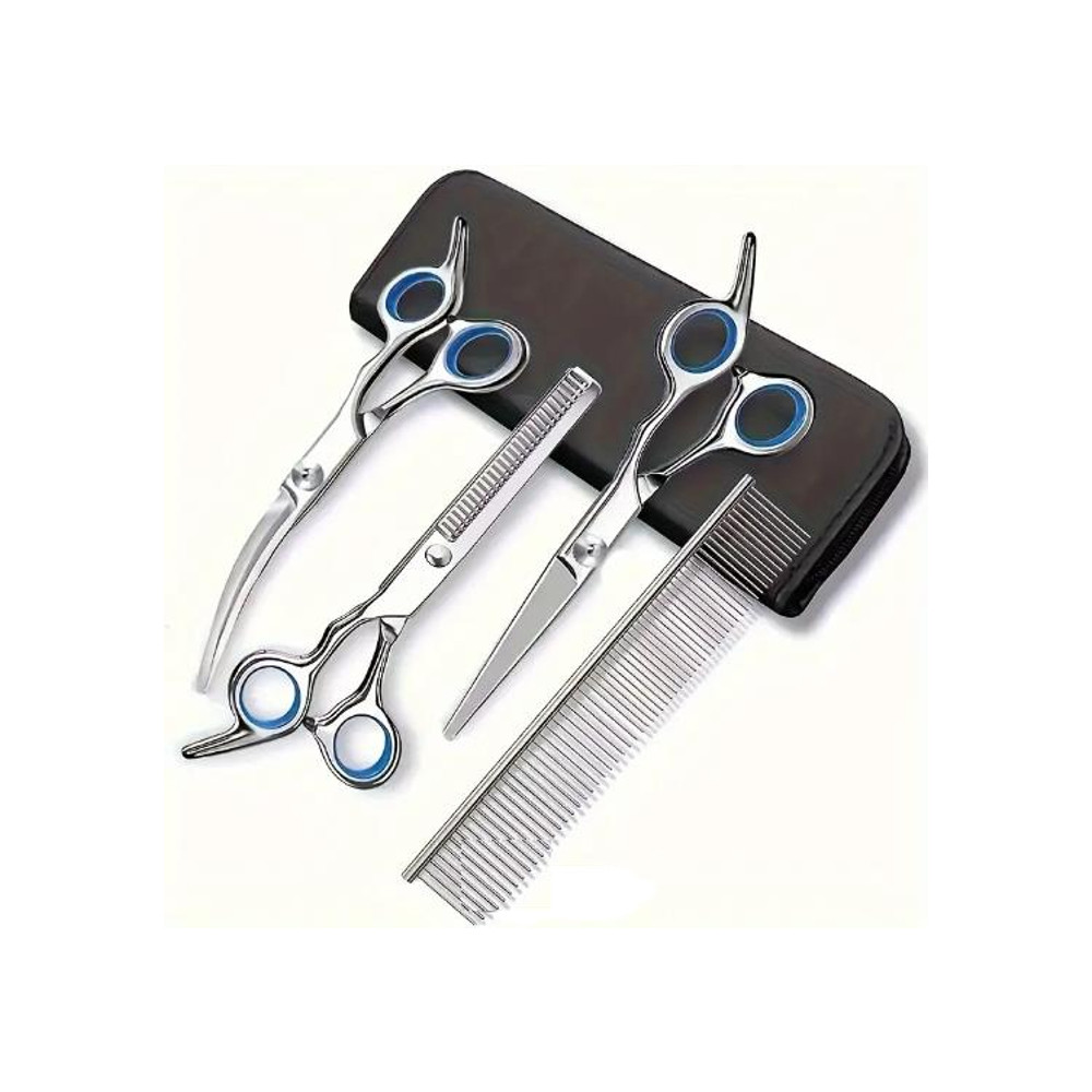 Professionelles 4-teiliges Fellpflegescheren-Set